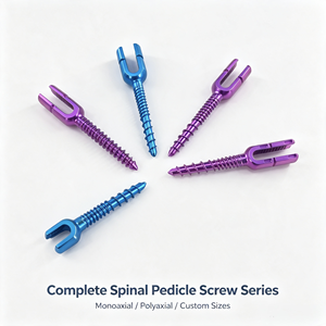 Custom OEM ODM Medical Grade Titanium Alloy Spine Fixation Pedicle Screws And Rods System Factory Direct Orthopedic Implants