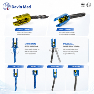 DavinMed Titanium Spinal Implant Orthopedic Surgical Spine Monoaxial Pedicle Screw System CE ISO Certified Sterile Packaging 1
