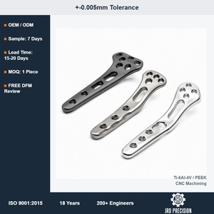 Medical Grade Orthopedic Implant Precision 5 Axis CNC Machining ±0.005mm Titanium Ti6Al4V ISO 9001 CMM Certified Custom OEM ODM