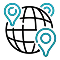 Fast global delivery icon