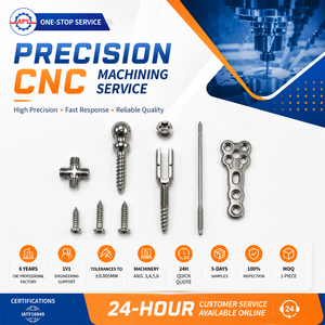ISO 13485 Custom 5 6 Axis CNC Machining Medical Titanium Bone Plate Orthopedic Pedicle Screw Spinal Implant Components