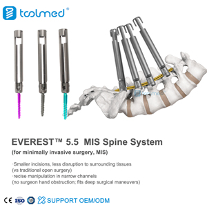 Ortopédico Implante 5.5 MIS Titanium Polyaxial Pedicle Screw System